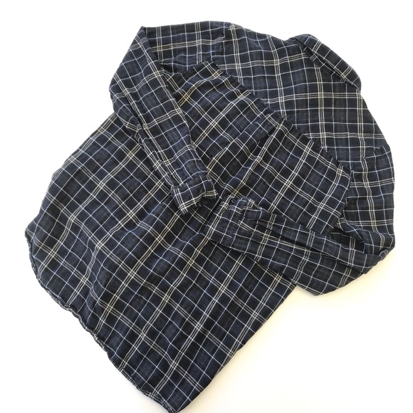 Forever 21 Black White Plaid Button Up Knotted Top - Picture 4 of 6